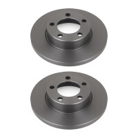 2 Brake Discs rear axle full Ø 91 mm 12 mm VALEO...