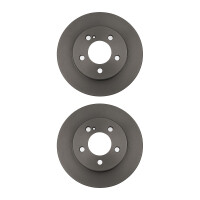 2 Brake Discs rear axle full Ø 55 mm 9 mm VALEO...