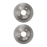 2 Brake Discs rear axle full Ø 64.2 mm 9 mm VALEO...