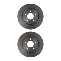 2 Brake Discs rear axle full Ø 68 mm 9 mm VALEO...