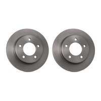 2 Brake Discs rear axle full Ø 90 mm 12 mm VALEO...