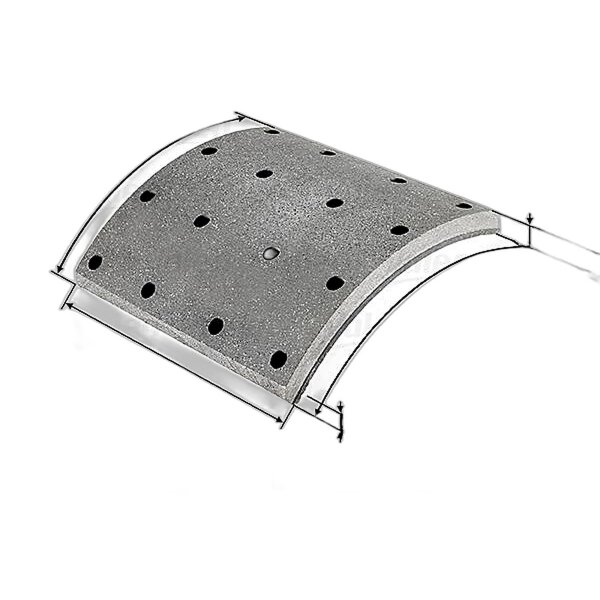 Brake Lining Set Drum Brake Ø 413 mm 254 mm VALEO for e.g. SCANIA R II