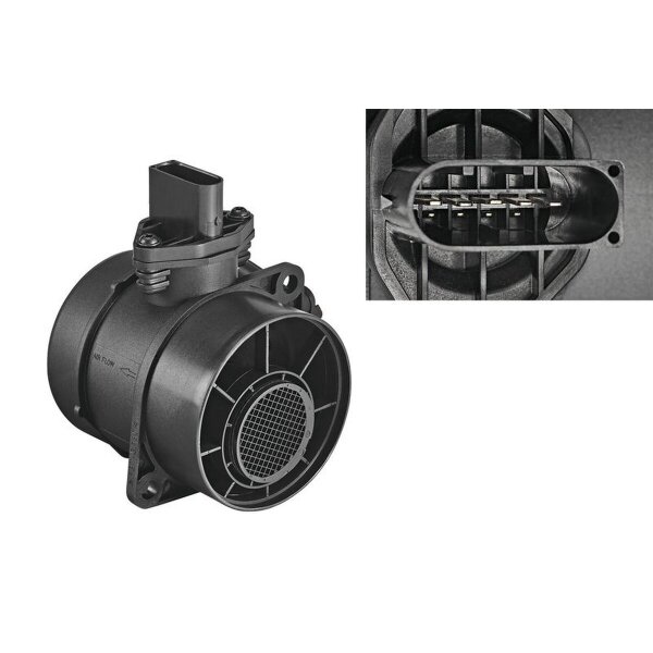 Luftmassenmesser 182mm Heißfilmmassensensor 5-polig VALEO für MERCEDES C-KLASSE