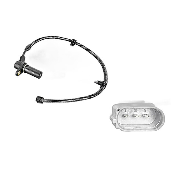Sensor Crankshaft Pulse inductive 3-pole D-shape VALEO for e.g. SKODA FABIA