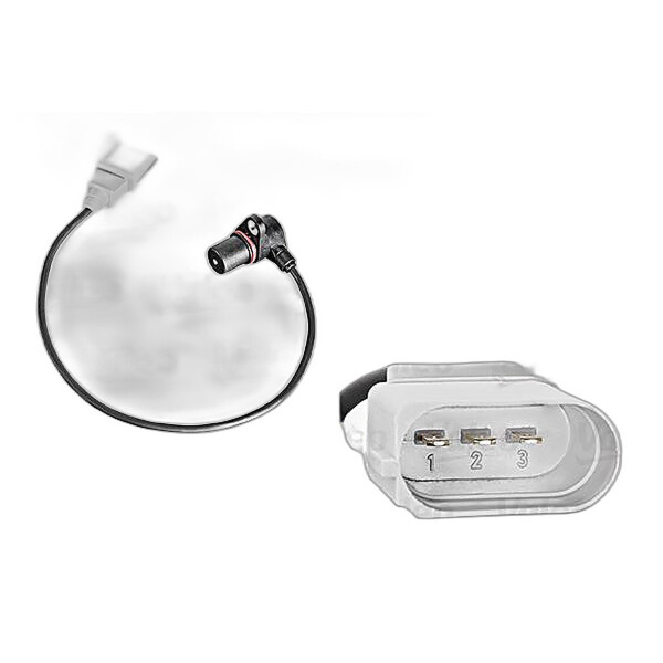 Sensor Crankshaft Pulse inductive sensor 3-pole D-shape VALEO for AUDI A6