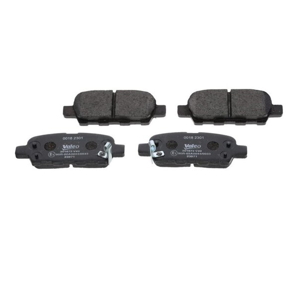 Bremsbelagsatz Scheibenbremse hinten mechanisch VALEO für NISSAN QASHQAI