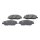Brake pad set front discs 17.1 mm VALEO for HYUNDAI SANTA and others