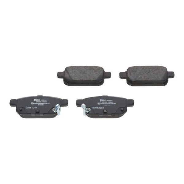 Brake pad set rear discs 15 mm VALEO for SUZUKI VITARA and others
