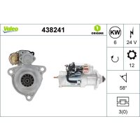 Starter 6kW 12 teeth VALEO 438241