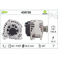 Generator 51mm with freewheel pulley VALEO for VW PASSAT B7