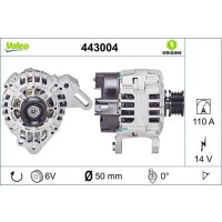 Generator 50mm with V-ribbed belt pulley VALEO for AUDI...