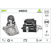 Starter 1.1kW 10 teeth flange 76mm VALEO for FORD FOCUS I
