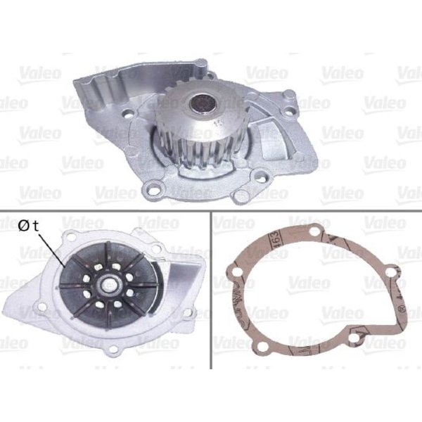 Wasserpumpe Motorkühlung mit Riemenscheibe 19 Zähne VALEO für FORD MONDEO IV