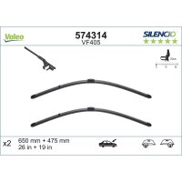 Wiper Blade front flat bar wiper blade with spoiler VALEO for e.g. FORD C-MAX