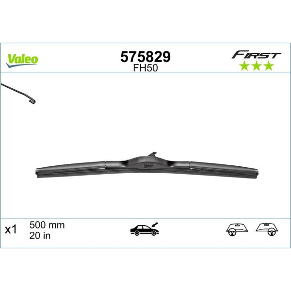 Wischblatt 500mm Hybridwischblatt VALEO für KIA SORENTO II