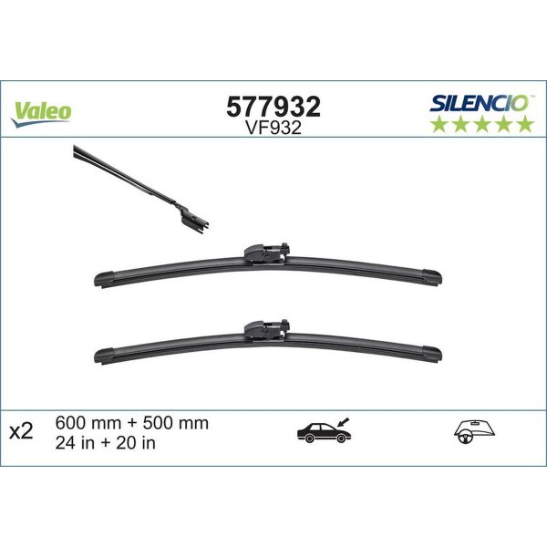 Front wiper blade flat bar wiper blade VALEO for LAND ROVER RANGE