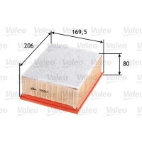 Air filter filter insert 206mm VALEO for CITROËN...
