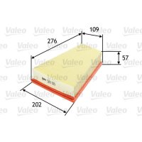Air filter filter insert 276mm VALEO for CITROËN...