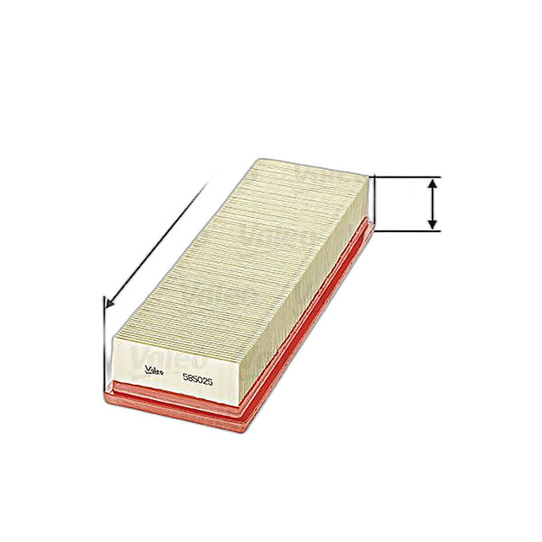 Luftfilter-Einsatz 297 mm - 102 mm VALEO für u.a. CITROËN ZX