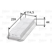 Air filter filter insert 259mm VALEO for TOYOTA YARIS (_P1_)