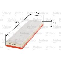 Air filter filter insert 575mm VALEO for BMW 3 (E36)