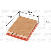 Air filter filter insert 216mm VALEO for FORD FIESTA V