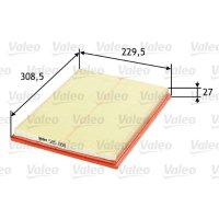 Air filter filter insert 309mm VALEO for OPEL ASTRA F