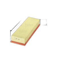 Luftfilter-Einsatz 347 mm - 115 mm VALEO für u.a....