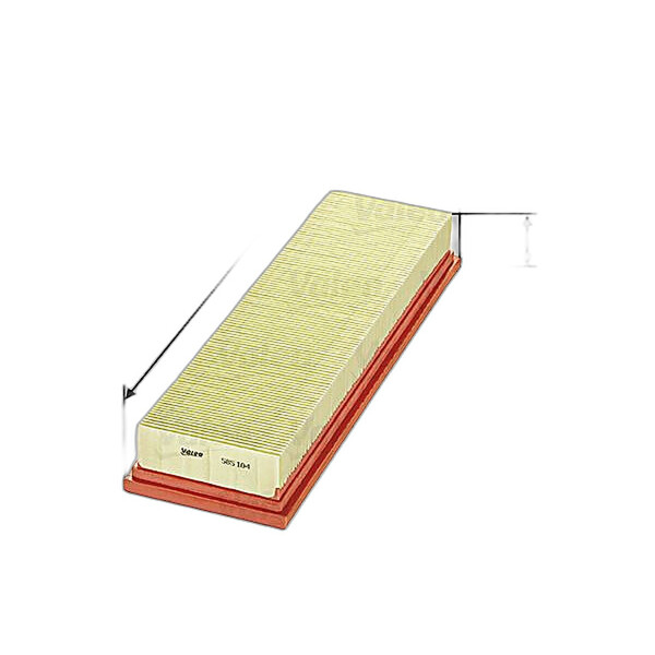 Luftfilter-Einsatz 297 mm - 87 mm VALEO für u.a. RENAULT CLIO