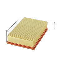 Air Filter insert 200 mm - 140 mm VALEO for FORD FIESTA...