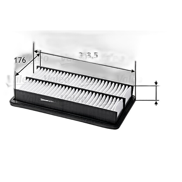 Luftfilter-Einsatz 321 mm - 177 mm VALEO IAM-Expertise passend für u.a. MAZDA 6
