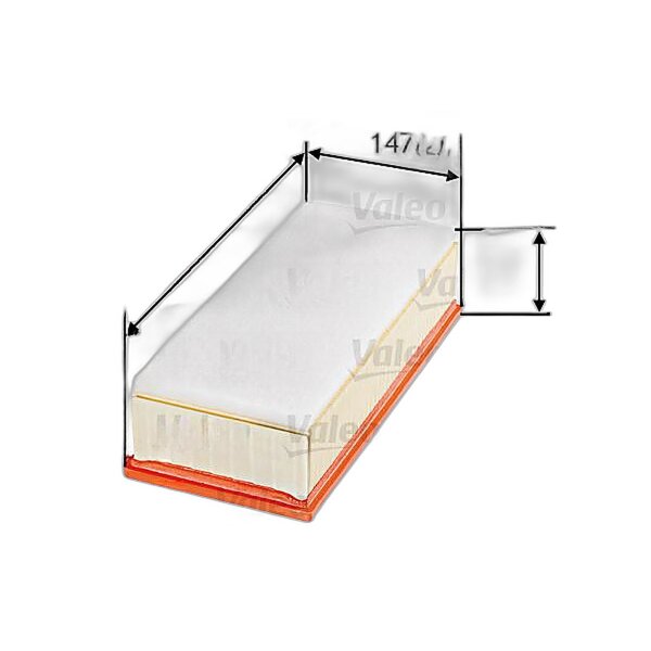 Luftfilter-Einsatz 345 mm - 147 mm VALEO für u.a. CITROËN JUMPY