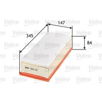 Air filter filter insert 345mm VALEO for CITROËN...