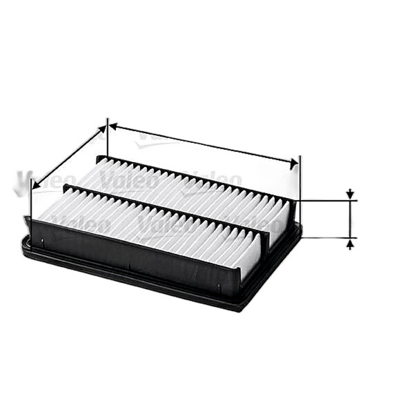 Luftfilter-Einsatz 252 mm - 171 mm VALEO für u.a. HYUNDAI TUCSON