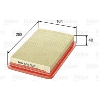 Air filter filter insert 258mm VALEO for MAZDA 626 V
