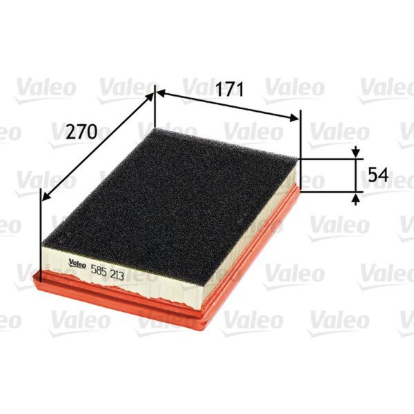Luftfilter Filtereinsatz 270mm VALEO für FIAT STILO (192_)