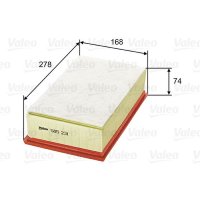 Air filter filter insert 277mm VALEO for CITROËN DS5...