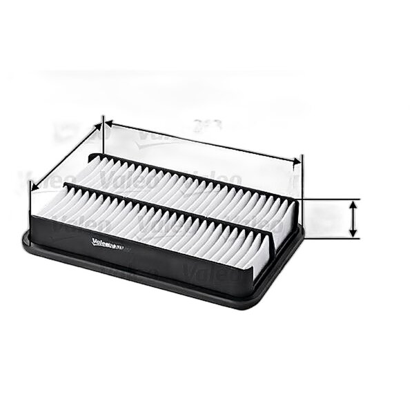 Air Filter insert 268 mm - 171 mm VALEO suitable for e.g. TOYOTA COROLLA