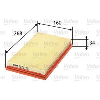Air filter filter insert 280mm VALEO for TOYOTA COROLLA...