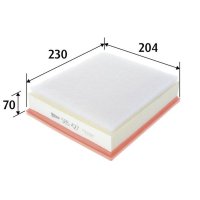 Air filter filter insert 230mm VALEO for BMW 1 (F21)