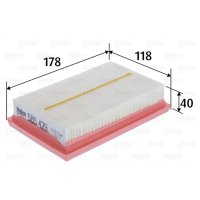 Air filter filter insert 178mm VALEO for TOYOTA YARIS...
