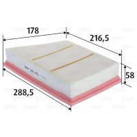 Air filter filter insert 178mm VALEO for LAND ROVER RANGE
