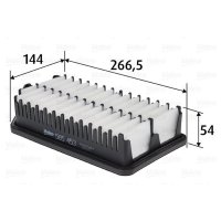 Air filter filter insert 267mm VALEO for KIA PRO CEED