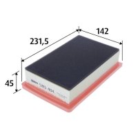 Air filter filter insert 232mm VALEO for FIAT 500L