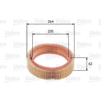 Air filter filter insert VALEO for HONDA ACCORD II