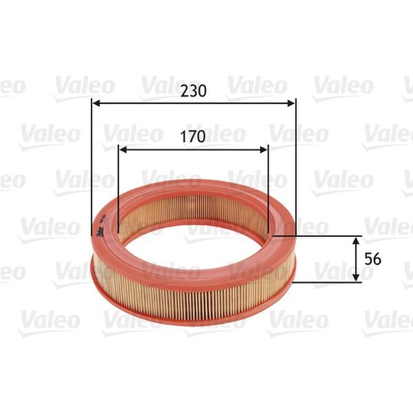 Air filter filter insert VALEO for RENAULT RAPID box/MPV