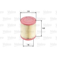 Air filter filter insert VALEO for AUDI A6 C6