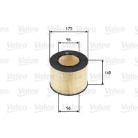 Air filter filter insert VALEO for SAAB 9-5 (YS3E)