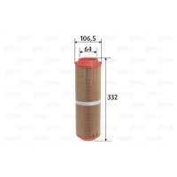 Air filter filter insert VALEO for MERCEDES A-CLASS (W168)