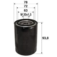 Oil filter screw-on filter VALEO for FORD FOCUS II